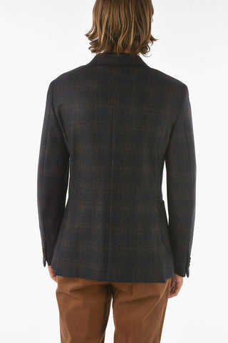 Z ZEGNA Unlined Checkered Motif Blazer