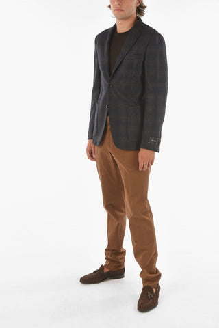 Z ZEGNA Unlined Checkered Motif Blazer