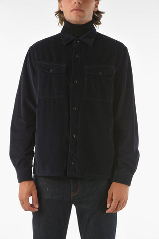 ZZEGNA double breast pocket corduroy shirt