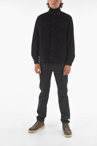 ZZEGNA double breast pocket corduroy shirt