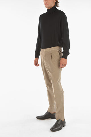 ZZEGNA single pleat corduroy pants
