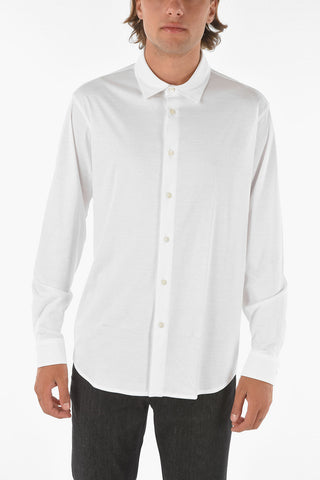 ZZEGNA Camicia collo francese a tinta unita