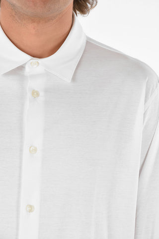 ZZEGNA Camicia collo francese a tinta unita
