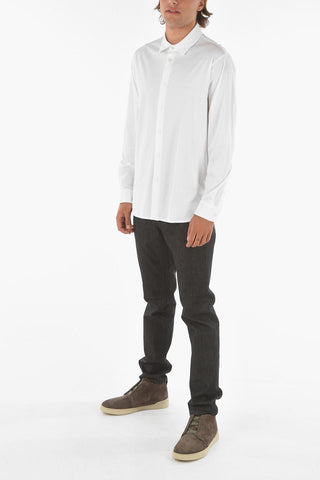 ZZEGNA Camicia collo francese a tinta unita