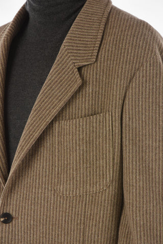 ZZEGNA Wool-blend Single-breasted Blazer with Notched Lapel