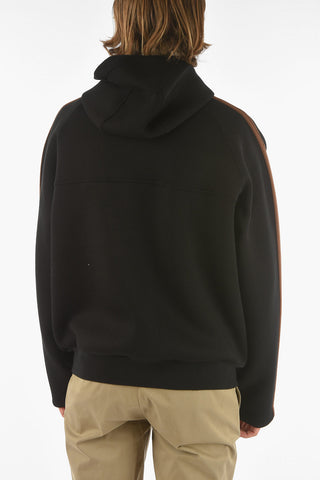 ZZEGNA zip closure neoprene sweatshirt with hood