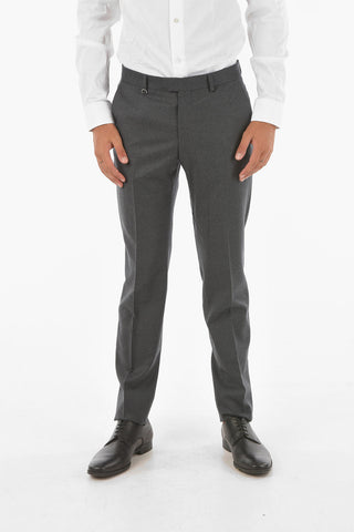 ZZEGNA wool belt loops trousers