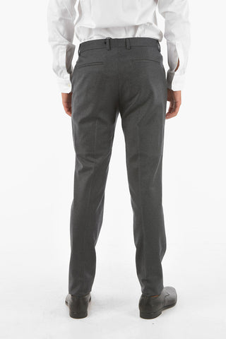 ZZEGNA wool belt loops trousers