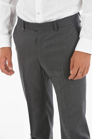 ZZEGNA wool belt loops trousers