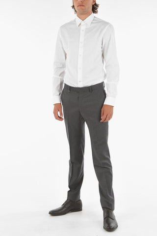 ZZEGNA wool belt loops trousers