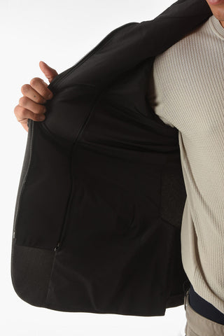 ZZEGNA Wool Blend Blazer with Removable Chest Piece