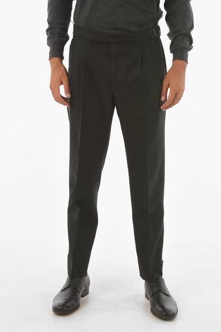 Pantaloni Chino a Due Pinces con Vita Regolabile