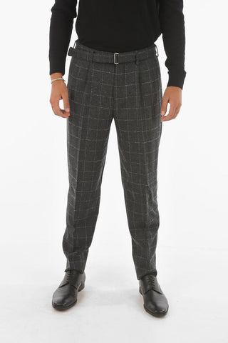 Z ZEGNA Double-breasted Peak Lapel Windowpane Check Suit