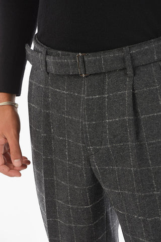 Z ZEGNA Double-breasted Peak Lapel Windowpane Check Suit