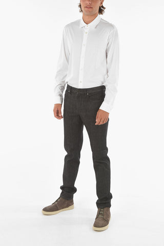 ZZEGNA 18cm stretch denim slim fit jeans