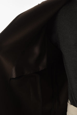 Z ZEGNA Belted Twill Wool Coat