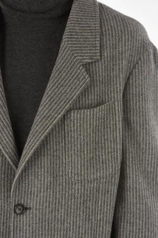 Z ZEGNA Half-lined Striped Wool Blend Blazer