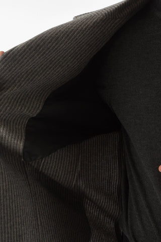 Z ZEGNA Half-lined Striped Wool Blend Blazer