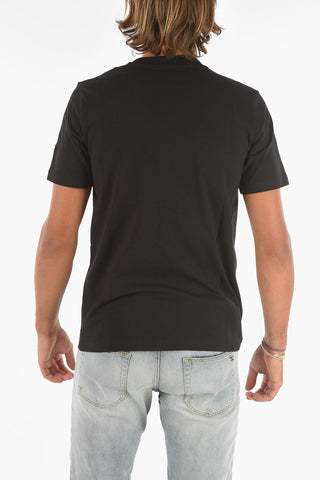 Crew Neck T-JUST Logo Patch Cotton T-Shirt