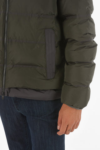 ZZEGNA Two-tone Hooded Bomber