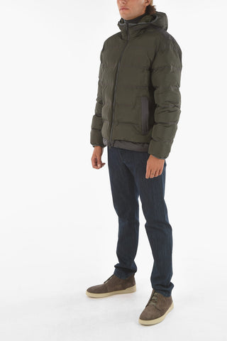 ZZEGNA Two-tone Hooded Bomber