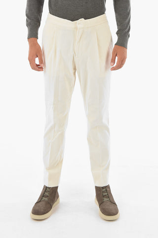 ZZEGNA single pleat corduroy pants