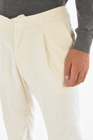 ZZEGNA single pleat corduroy pants