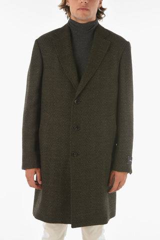 Z ZEGNA Cappotto Semifoderato in Misto Lana Herringbone