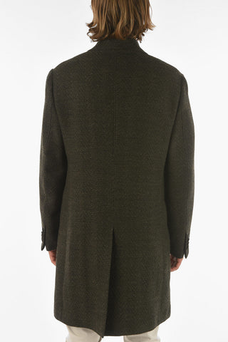 Z ZEGNA Cappotto Semifoderato in Misto Lana Herringbone