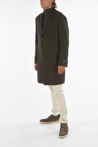 Z ZEGNA Cappotto Semifoderato in Misto Lana Herringbone