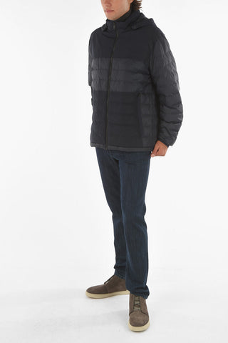 ZZEGNA Bomber with Two-tone Removable Hood