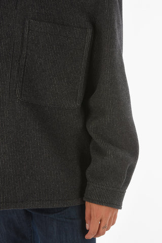ZZEGNA Wool Blend Short Coat with 4 Pockets