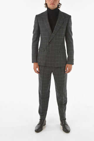 Z ZEGNA Windowpane Check Wool Blend Suit