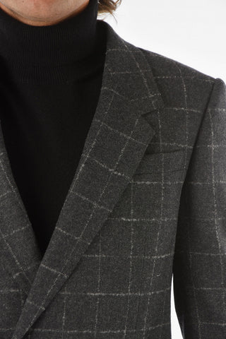 Z ZEGNA Windowpane Check Wool Blend Suit