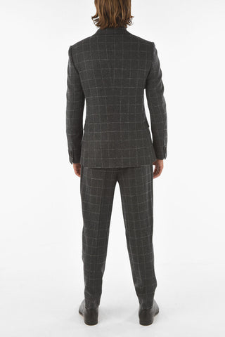 Z ZEGNA Windowpane Check Wool Blend Suit