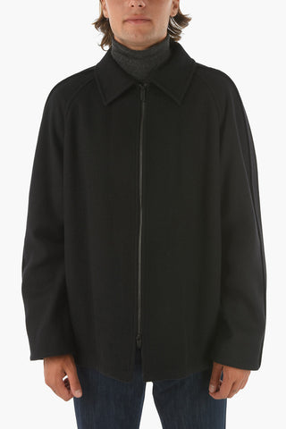 ZZEGNA Wool Blend Overshirt with Side Zip