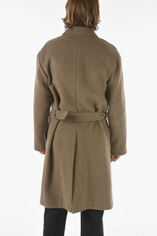 ZZEGNA Wool-blend Chesterfield Coat with Belt