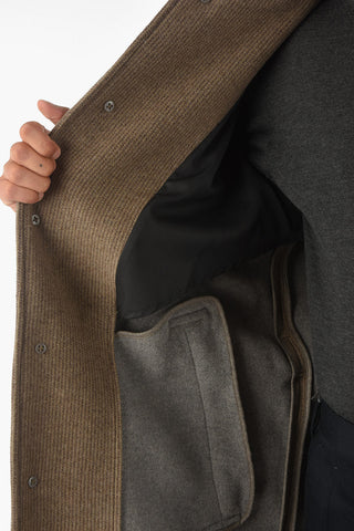 ZZEGNA Wool-blend Chesterfield Coat with Belt