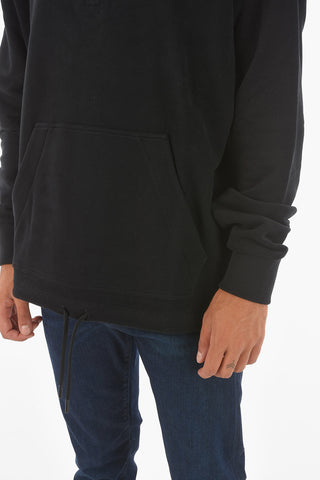 ZZEGNA Half Front Zip Cotton Sweatshirt