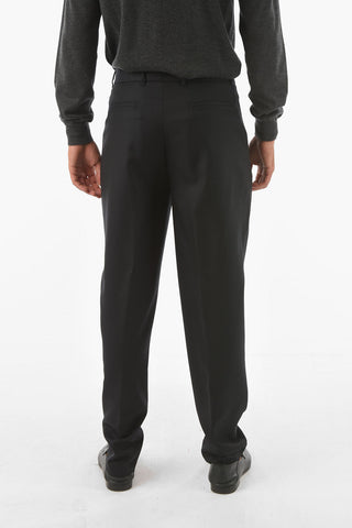 COUTURE Single-pleated Twill Wool Pants