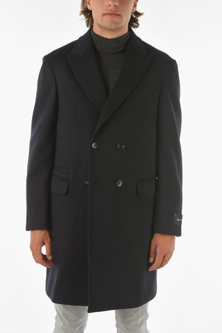 Z ZEGNA Double-breasted Wool and Cashmere Coat