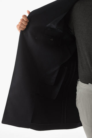 Z ZEGNA Double-breasted Wool and Cashmere Coat