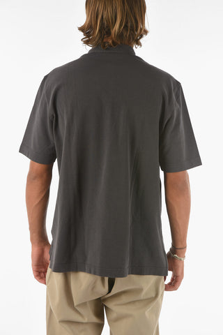 ID Cotton-piqué Polo T-shirt with Embroidered Logo
