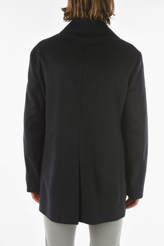 Z ZEGNA Double-breasted Wool and Cashmere Coat