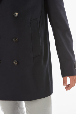 Z ZEGNA Double-breasted Wool and Cashmere Coat