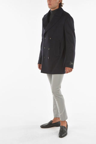Z ZEGNA Double-breasted Wool and Cashmere Coat