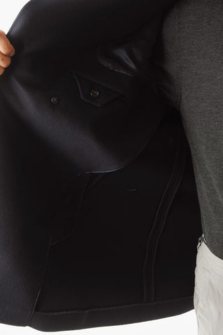 Z ZEGNA Double-breasted Wool and Cashmere Coat