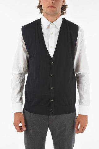 ZZEGNA V-neck Wool Lightweight Vest