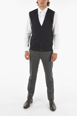 ZZEGNA V-neck Wool Lightweight Vest