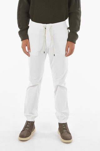 ZZEGNA solid color corduroy pants